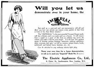 Adverts Gallery: Imperial Vacuum Cleaner advertisement, 1914