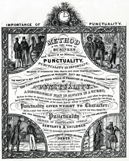 Method Collection: Importance of Punctuality, Victorian morality print