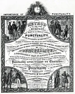 Method Collection: Importance of Punctuality, Victorian morality print