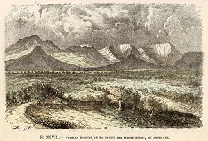 Auvergne Prints: The imposing massif of Les Monts-Dores