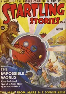 Devices Prints: The Impossible World, Startling Stories Scifi Magazine Cover