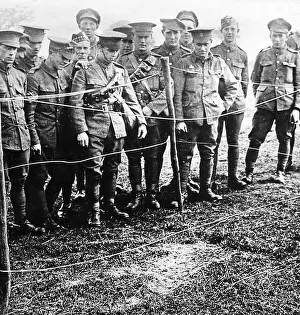 Impression in the ground of a Commander falling
