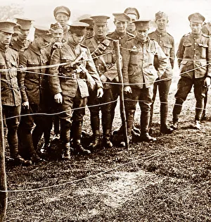 Impression in the ground of a Commander falling