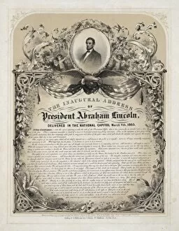 The inaugural address of President Abraham Lincoln delivered
