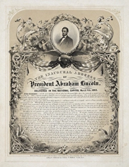 The inaugural address of President Abraham Lincoln delivered The inaugural address of President Abraham Lincoln delivered