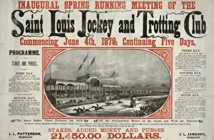 Trott Prints: Inaugural spring running meeting of the Saint Louis Jockey a