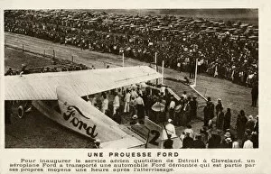 Inauguration of Air service between Detroit and Cleveland