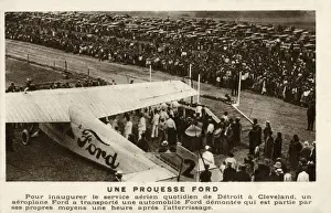 Transporting Prints: Inauguration of Air service between Detroit and Cleveland