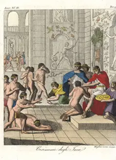 Antique Prints: Inca puberty rites (huarachicoy)