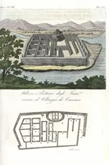 Incan Prints: Incan fortress-palace with temple of the Sun at Ingapirca