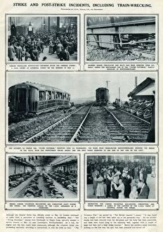 Images Dated 1st March 2017: Incidents including train-wrecking: General Strike 1926