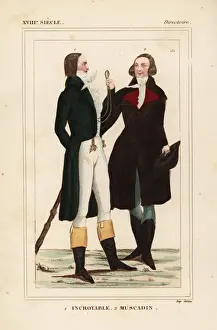 Directory Prints: Incroyable and Muscadin, fashionable French