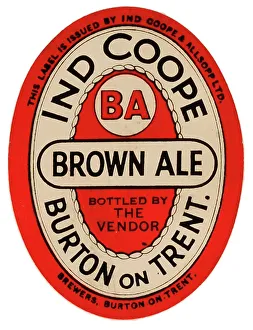 Coope Prints: Ind Coope Brown Ale (bottle by vendor logo)