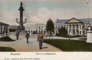 Pathway Prints: Independence Square, Concepcion, Chile, South America