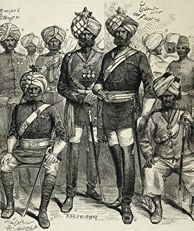 India (19th c. ). British India Sikh Soldiers in