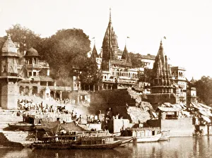 India - Benares a burning ghat early 1900s
