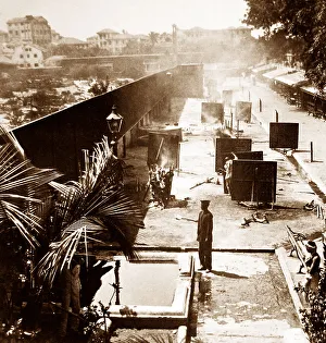 India Bombay - cremating the dead early 1900s