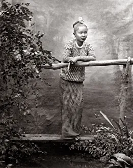 India Burma - girl from Moulmein Myanmar