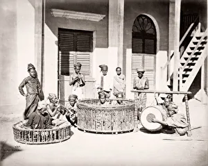 Idian Prints: India - Burmese musicians