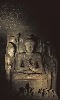 India. Caves of Ajanta. Buddha