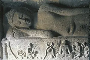 India. Caves of Ajanta. Buddha