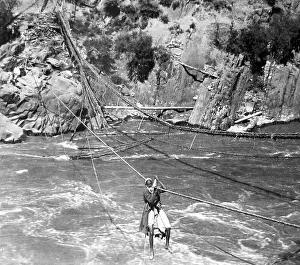 India - crossing the Jhelum River at Uri early 1900s