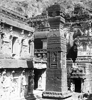India - Ellora Dravidian Temple early 1900s