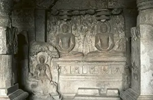 Cultural Prints: INDIA. Ellora. Ellora Caves. Ellora. Cave 33. Jain