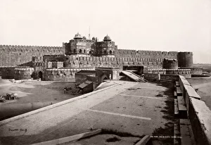 Idian Prints: India - Fort, Agra, Delhi Gate, Samuel Bourne, 1860s