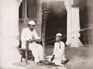 Topography Prints: India - gold lace maker, Shepherd and Robertson, 1860s