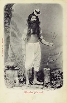Shiva Collection: India - A Hindu Man dressed as the Hindu God Lord Shiva