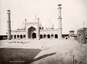 Idian Prints: India - Jama Masjid mosque, Delhi, Samuel Bourne, 1860s