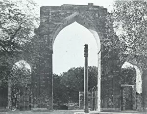 India - The Kutab The Great Central Arch + Iron Pillar