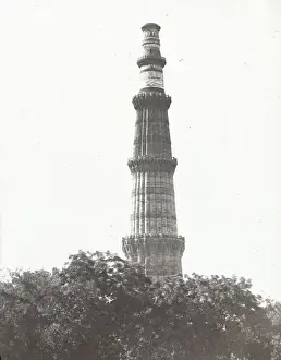 India - The Kutab - Near View of Tower, Delhi