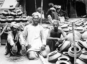 Sellers Prints: India - Lahore pot sellers early 1900s