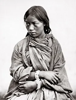 India - Lepcha or Rongkup woman, Sikkim Nepal Bhutan