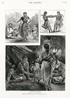 Images Dated 23rd January 2020: India in London - sketches at the Indian Village at Portland Hall, Langham Place