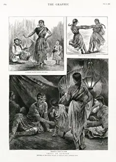 Jan20 Prints: India in London - sketches at the Indian Village at Portland Hall, Langham Place