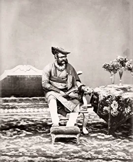 Idian Prints: India - the maharajah of Gwalior 1860s