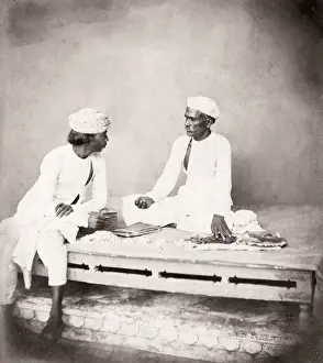 Idian Prints: India - money changers, Shepherd and Robertson, 1860 s