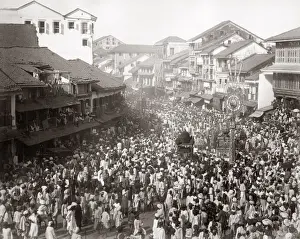 India - Muslim religious street procession Bombay Mumbai