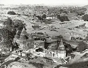 Domed Prints: India - Rajghir - Baths and view from Buddhas Platform