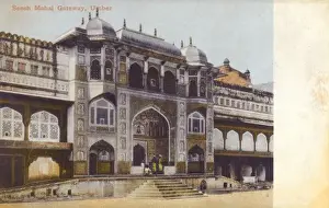 Jaipur Prints: India - Shish Mahal Gateway, Umber