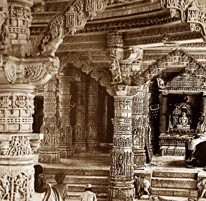 India - Temple of Vimalah Sah Mount Abu early 1900s