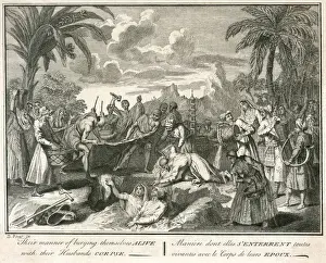 1737 Prints: INDIAN BURIAL ALIVE