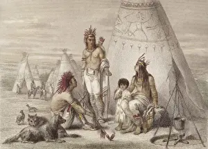 Indian camp. Etching. Private Collection