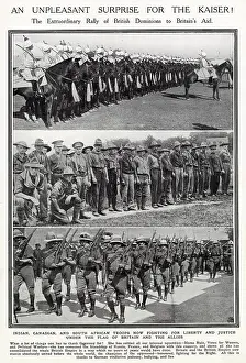 Alliance Prints: Indian, Canadian and South Africa Troops Fighting 1914