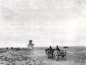 Images Dated 7th October 2011: Indian carts transporting ammunition, Middle East, WW1