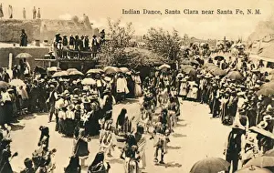 Pueblo Prints: Indian dance, Santa Clara, New Mexico, USA