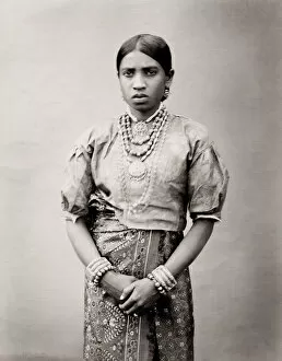 Necklaces Collection: Indian girl with jewellery, necklaces and bangles, India